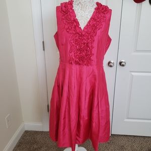 Gorgeous pink ruffled dress, size 16.